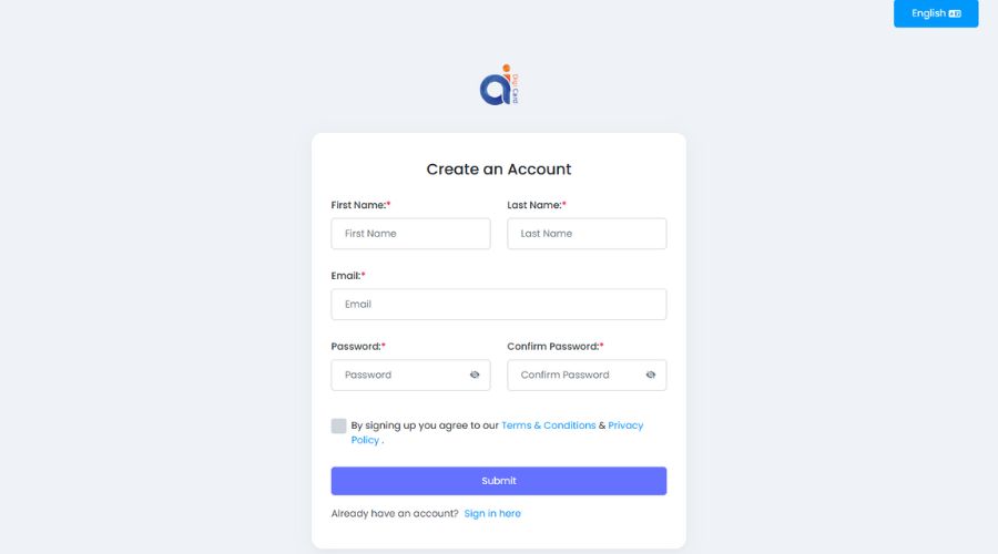 Account Creation Form