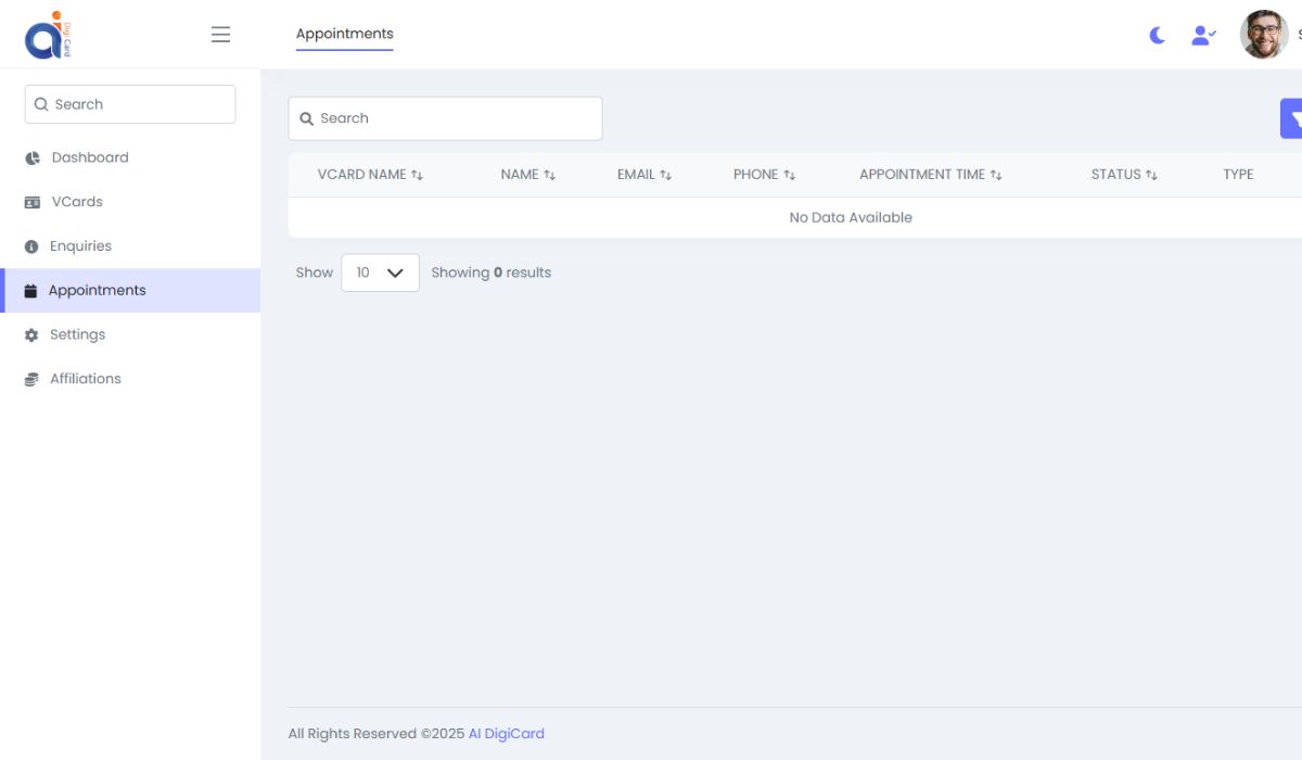 Appointments Dashboard