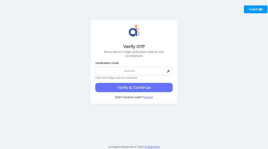 OTP Verification Screen